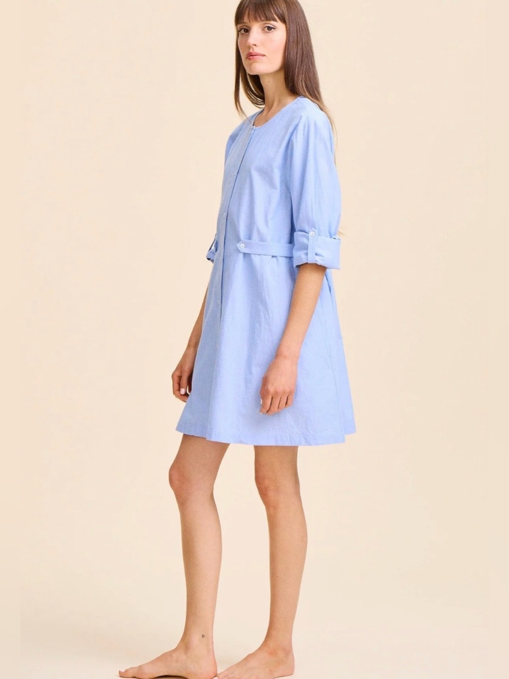 NWOT Mille Noa Dress BLUE OXFORD Size XXS